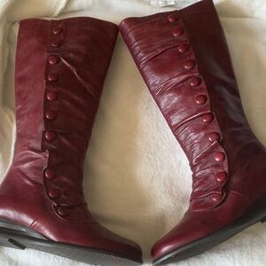 Miz Mooz Red Leather Heeled Boots